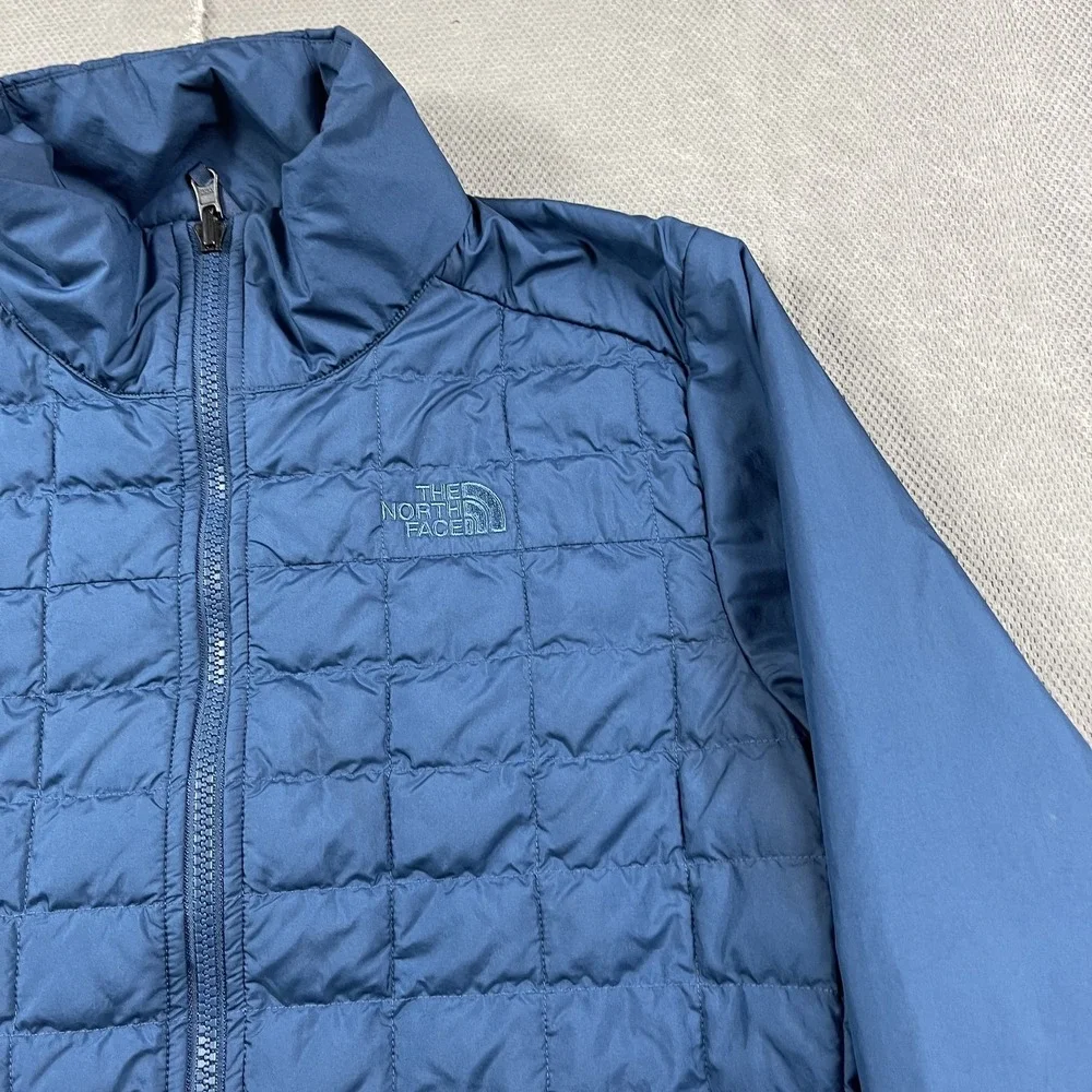 North Face Jacket‎ Womens Medium Blue Thermoball Eco Quilted Insulated Outdoor